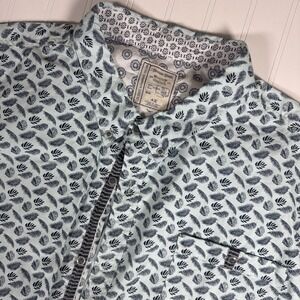 Alexander Julian Colours Tropical Print Short Sleeve Button Up Shirt Men's 4X